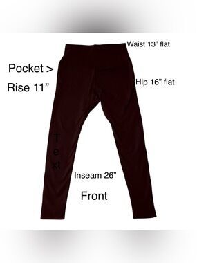 American Giant Women's Leggings - Dark Burgundy S 14